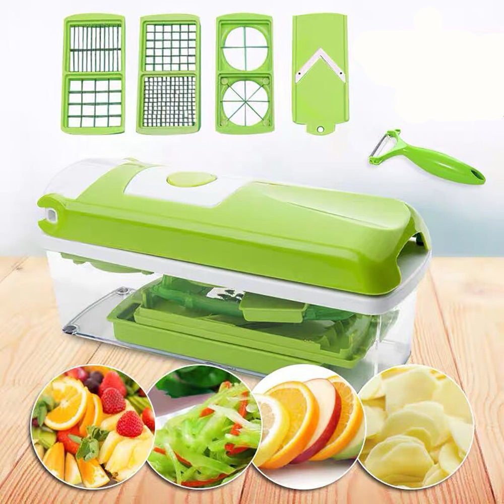 12-Piece Multifunctional Vegetable Chopper & Food Slicer