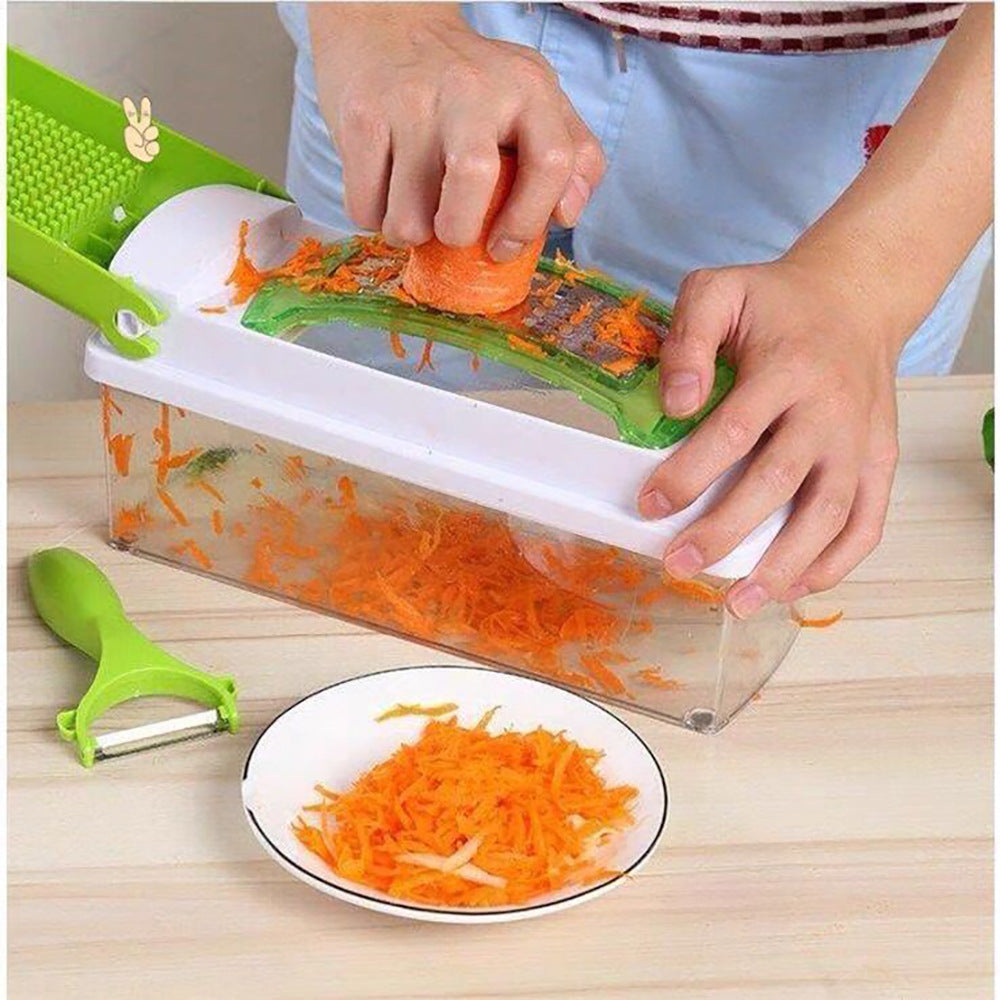 12-Piece Multifunctional Vegetable Chopper & Food Slicer